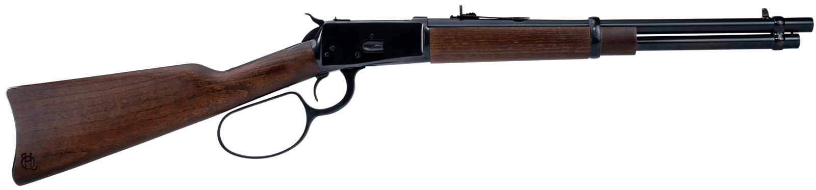 Heritage Mfg H92044161 92 Ranch Hand 44 Mag 8rd 16.50" Black Polished Steel Barrel, Black Polished Alloy Steel Receiver, Fixed Hardwood Stock
