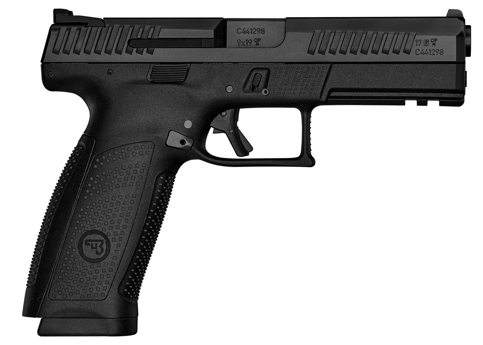 CZ-USA 91540 P-10 F 9mm Luger 19+1 4.50" Black Steel Barrel, Black Nitride Serrated Steel Slide, Black Polymer Frame w/Picatinny Rail, Black Interchangeable Backstrap Grip
