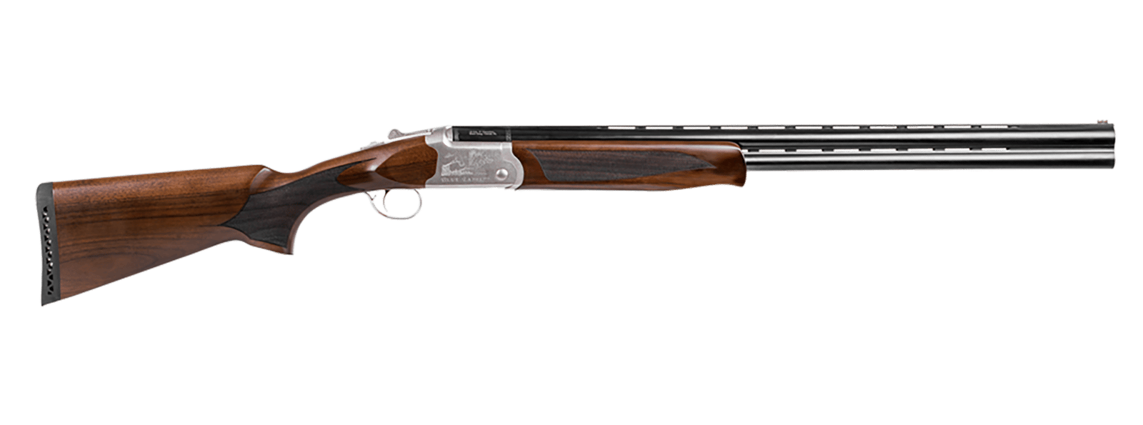 Girsan Balikli Blue Label 20 Gauge Break Open 2.50" 2rd 26" Blue Polished Over/Under Vent Rib Barrel, Engraved Silver Aluminum Receiver, Fixed Turkish Walnut Stock, 5 Mobil Chokes
