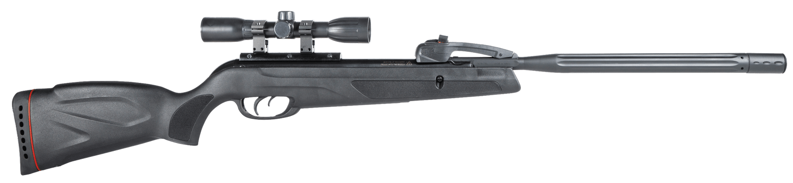 Gamo 6110068754 Swarm Whisper Gas Piston 177 10 Shot Fluted Polymer Jacketed Rifled Steel Barrel w/Whisper Noise Dampening, Non-Slip Textured All Weather Stock & Forearm Includes Gamo 4x32mm Scope