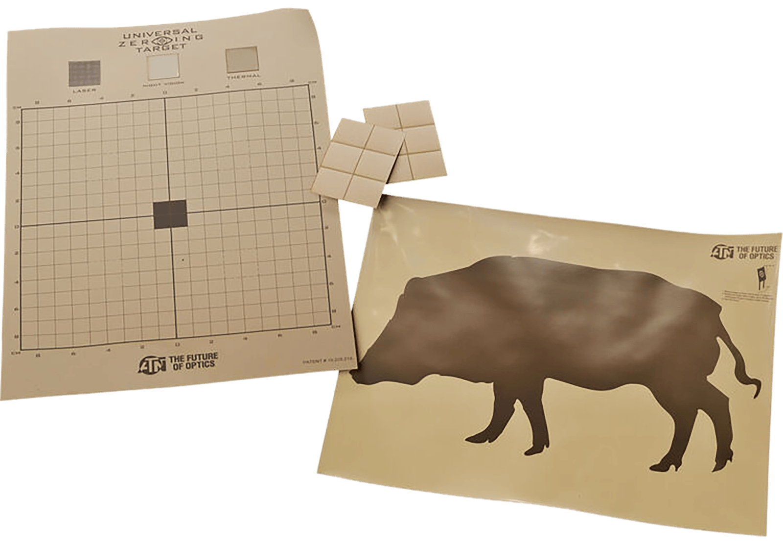 ATN ACMKIRTGBR Thermal Target Kit Boar Paper 30" x 24" Brown Includes 12 Plasters/2 Targets