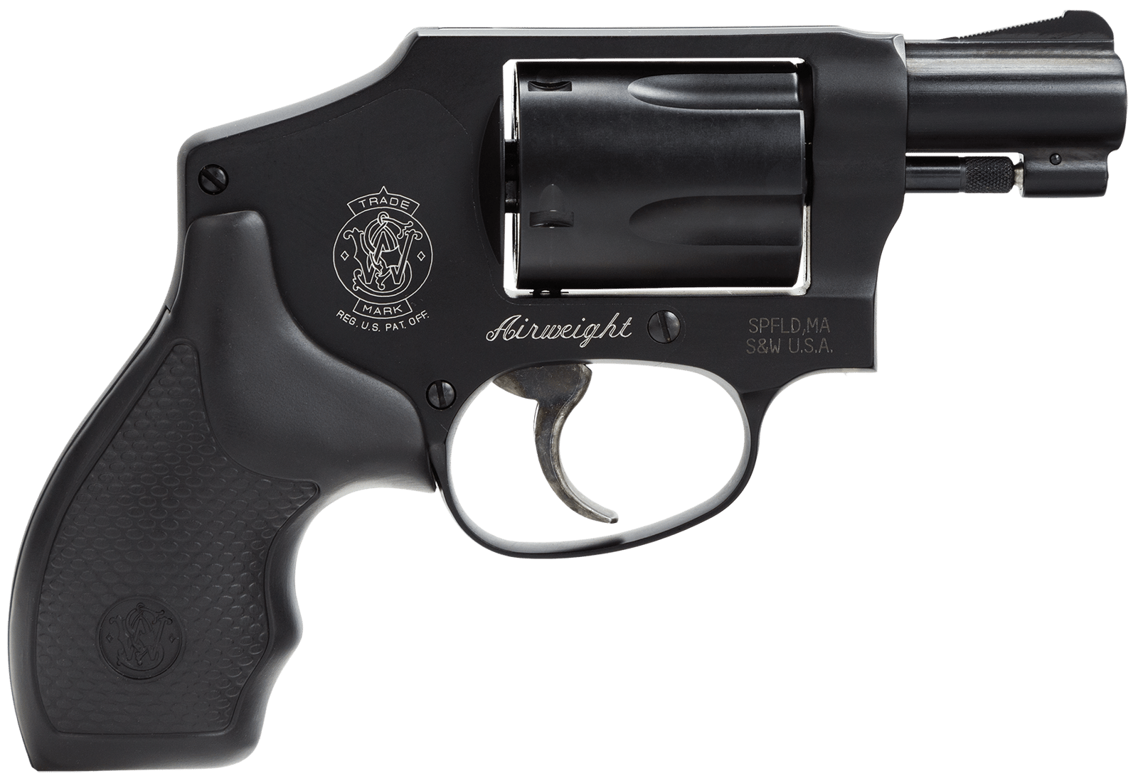 Smith & Wesson 150544 Model 442 *CA Compliant 38 S&W Spl +P 5 Shot 1.88" Stainless Steel Barrel, Carbon Steel Cylinder, Aluminum J-Frame, Black Metal Finish, Integral Front Sight, No Safety Lock