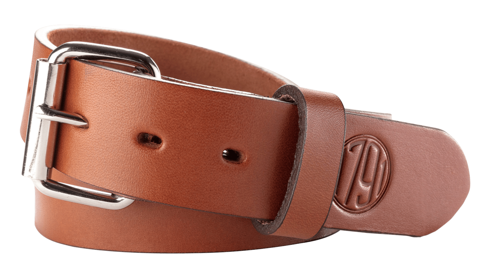 1791 Gunleather BLT014246CBRA 01 Gun Belt Classic Brown Leather 42/46 1.50" Wide Buckle Closure