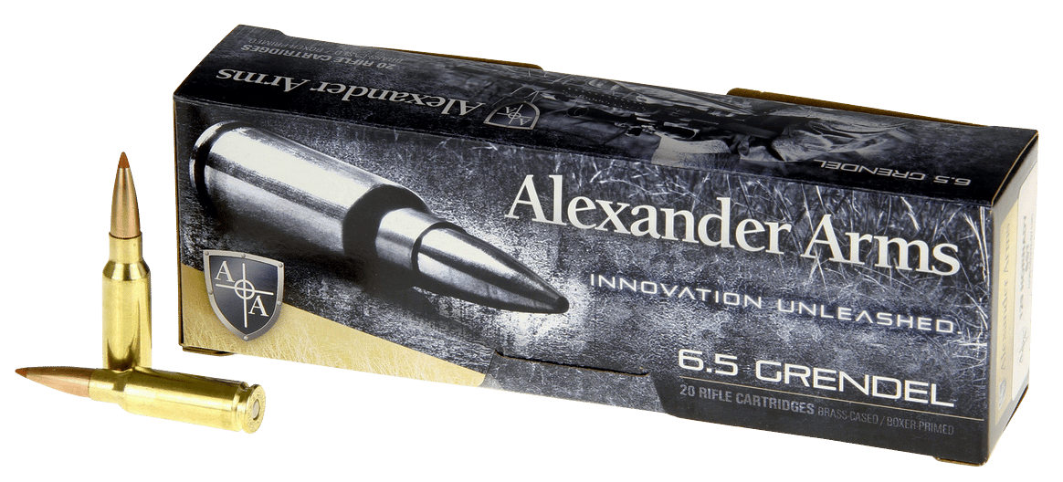 Alexander Arms AG129SSTBOX SST 6.5Grendel 129gr Hornady Super Shot Ballistic Tip 20 Per Box/10 Case