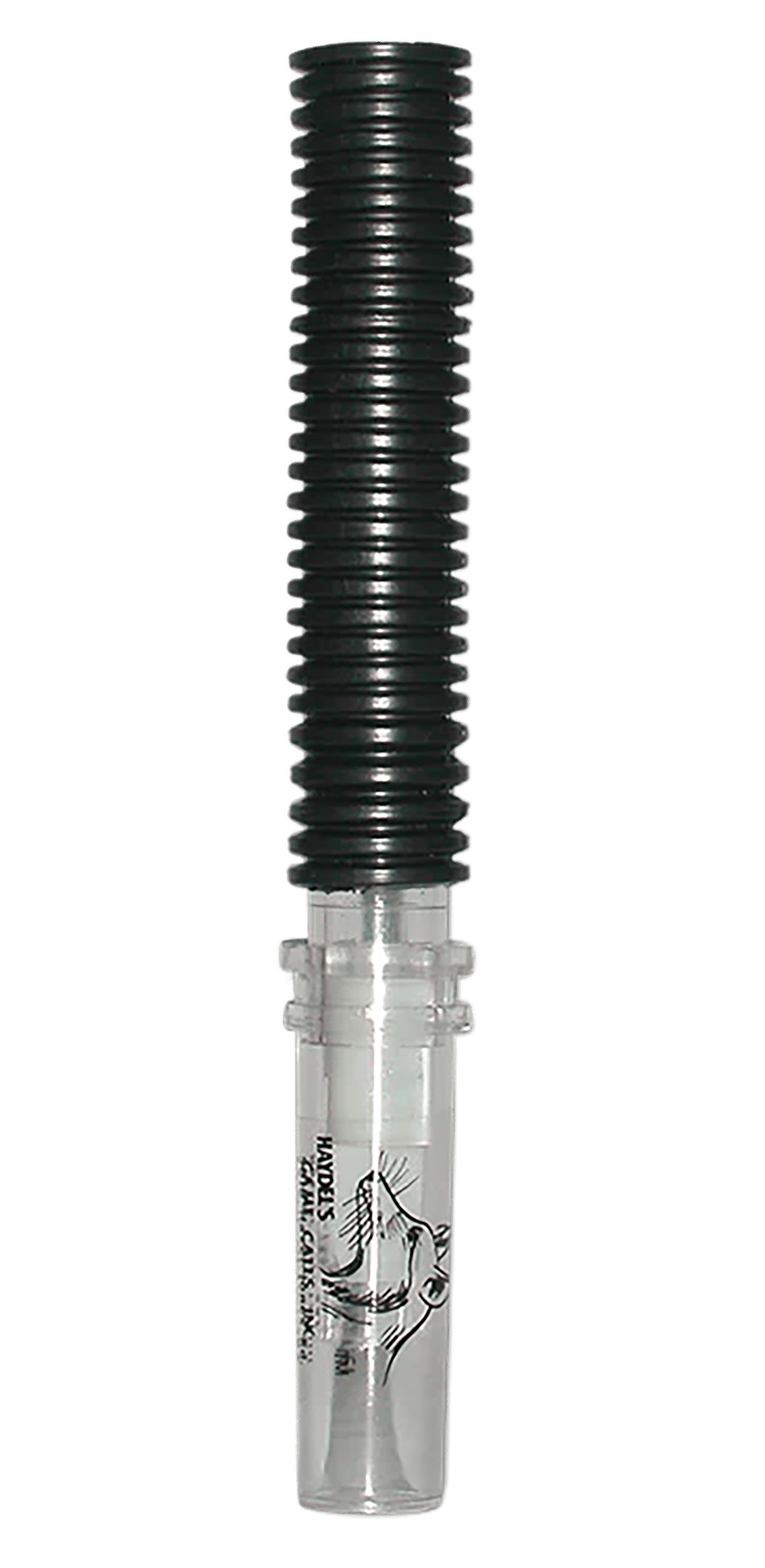 Haydel's Game Calls CH92 Coyote Howler Tube Call Coyote Sounds Attracts Dominate Dogs Clear/Black Plastic