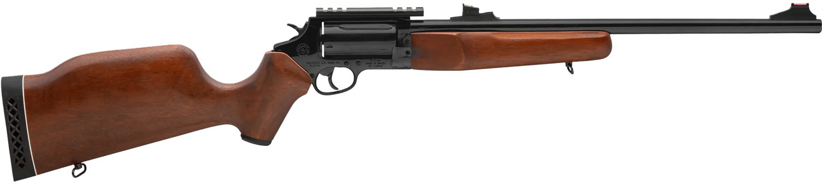 Rossi SCJ4510 Circuit Judge 45 Colt (LC) Caliber or 410 Gauge with 5rd Capacity, 18.50" Barrel, Polished Black Metal Finish & Hardwood Monte Carlo Stock Right Hand (Full Size)