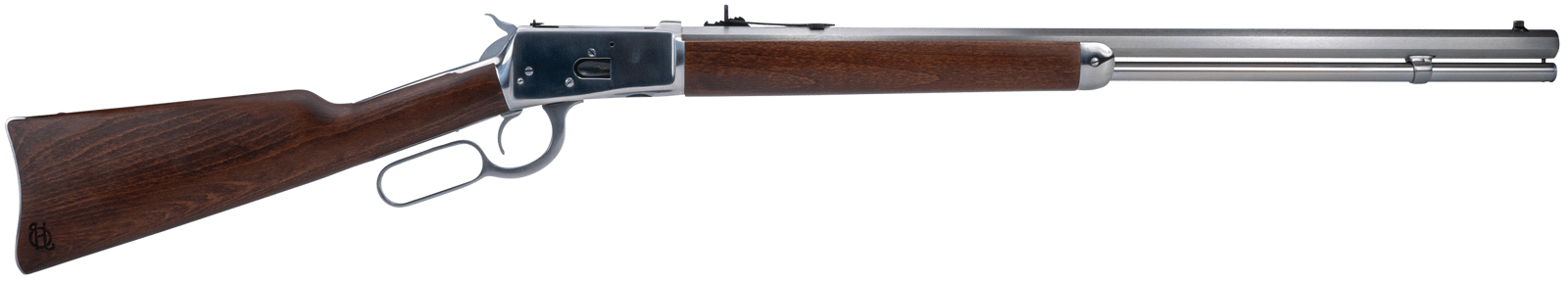 Heritage Mfg H9235724F9 92 38 Special +P/357 Mag 12rd 24" Stainless Polished Octagon Barrel, Stainless Polished Receiver, Fixed Hardwood Stock