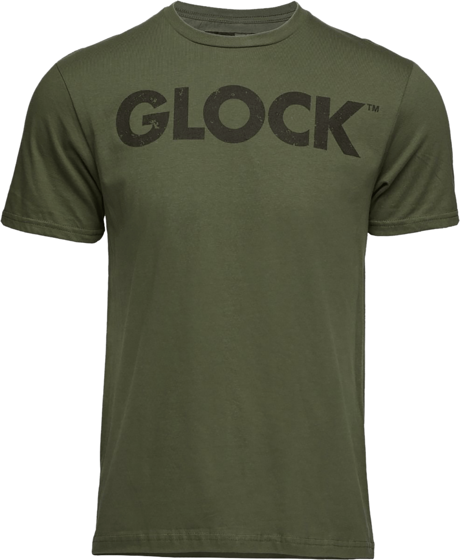 Glock AP96158 Caliber Tee Military Green Ringspun Cotton Short Sleeve Large