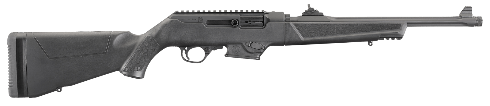 Ruger 19100 PC Carbine 9mm Luger 17+1 16.12" Threaded/Fluted Barrel, Type III Hard Coat Anodized Aluminum Alloy Receiver, Synthetic Stock, Optics Ready