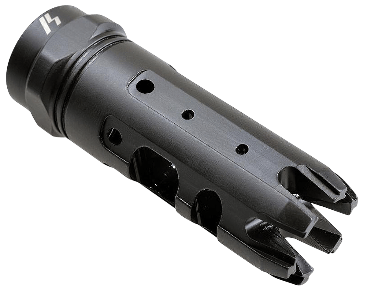 Strike Industries KINGCOMP22 King Comp Black Steel with 1/2"-28 tpi Threads, 2.62" OAL & 0.87" Diameter for 223 Rem, 5.56x45mm NATO AR-Platform