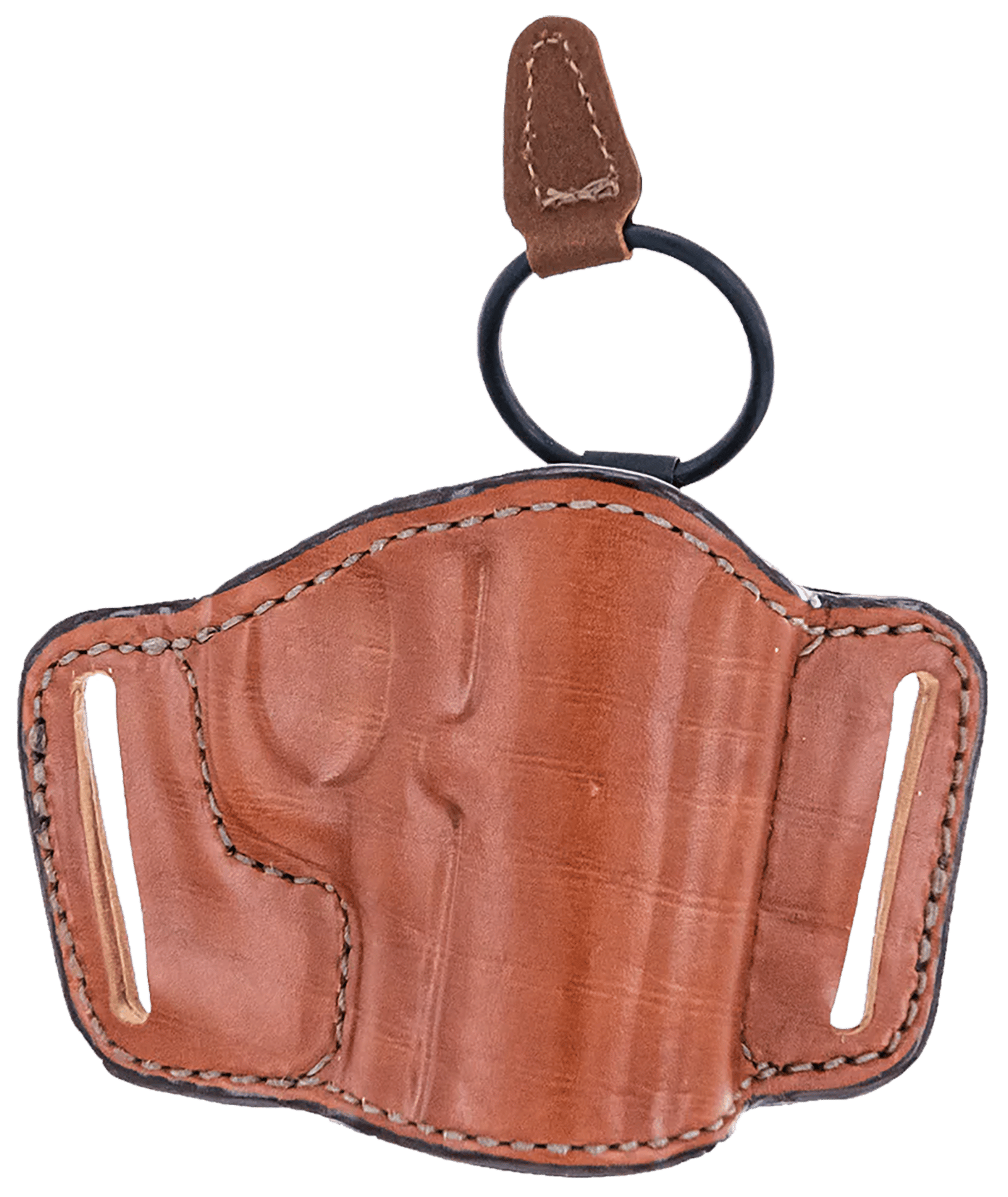 Bianchi 19242 105 Minimalist Belt Slide Holster Size 01 OWB Open Top Style made of Leather with Tan Finish fits 2" Barrel Ruger SP101 & S&W J-Frame for Right Hand