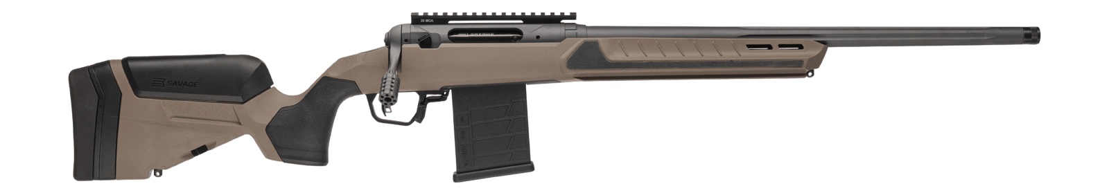Savage Arms O2675 110 Core Tactical 300 Blackout 10+1 16.50" Medium Heavy Fluted Barrel, Arca Rail Forend, AccuStock w/AccuFit V2 Synthetic Stock, Right Hand