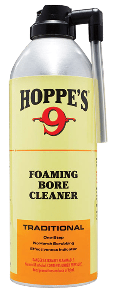 Hoppe's 908 No. 9 Bore Cleaner Foam Style Cleaner Removes Copper & Powder Residue 12 oz. Spray Bottle