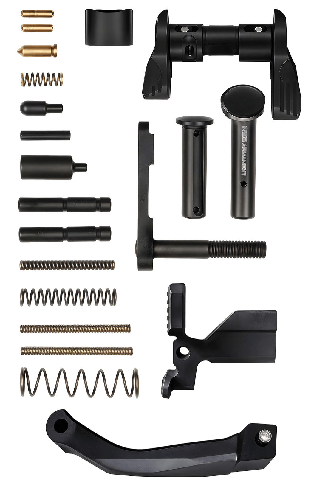 Rise Armament 12003ADV Premium Lower Parts Kit Black Aluminum