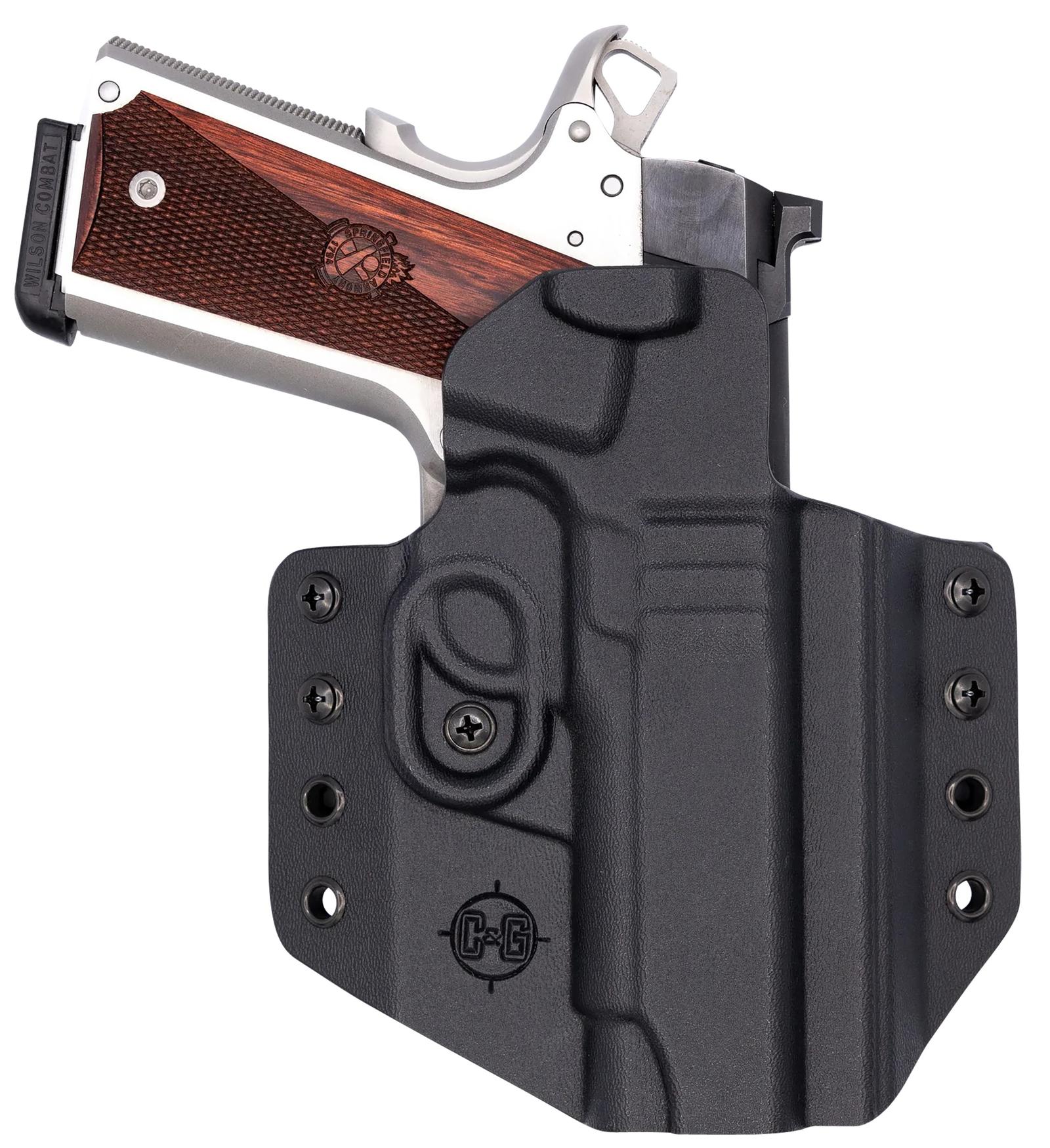 C&G Holsters 1856100 Covert OWB Black Kydex Belt Loop Fits 1911 4.25"/ Wilson Combat EDC X9 Right Hand