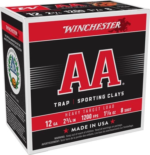 WINCHESTER AA 12GA 2.75" 1-1/8OZ #8 1200FPS 250RD CASE