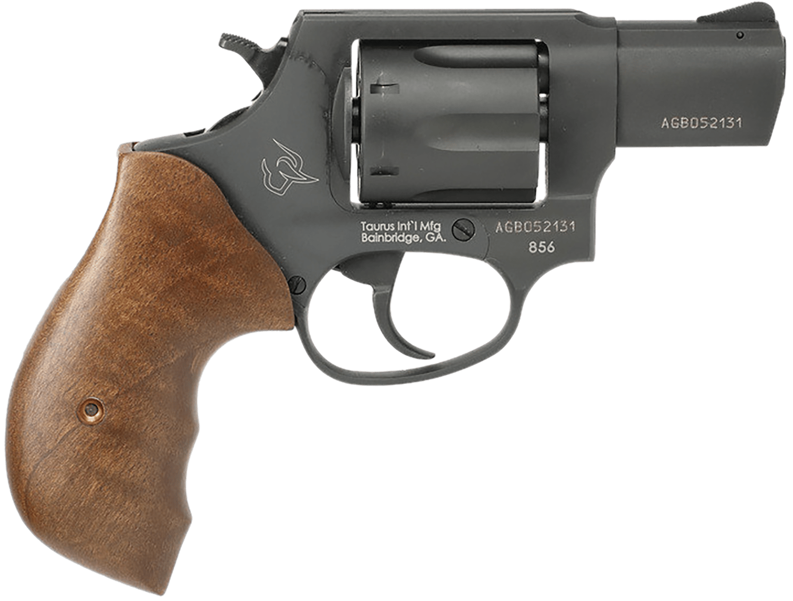Taurus 2-85621TW 856 *CA Compliant Small 38 Special 6 Shot 2" Matte Black Carbon Steel Barrel, Cylinder & Frame, Black Grip, Transfer Bar Safety, Exposed Hammer