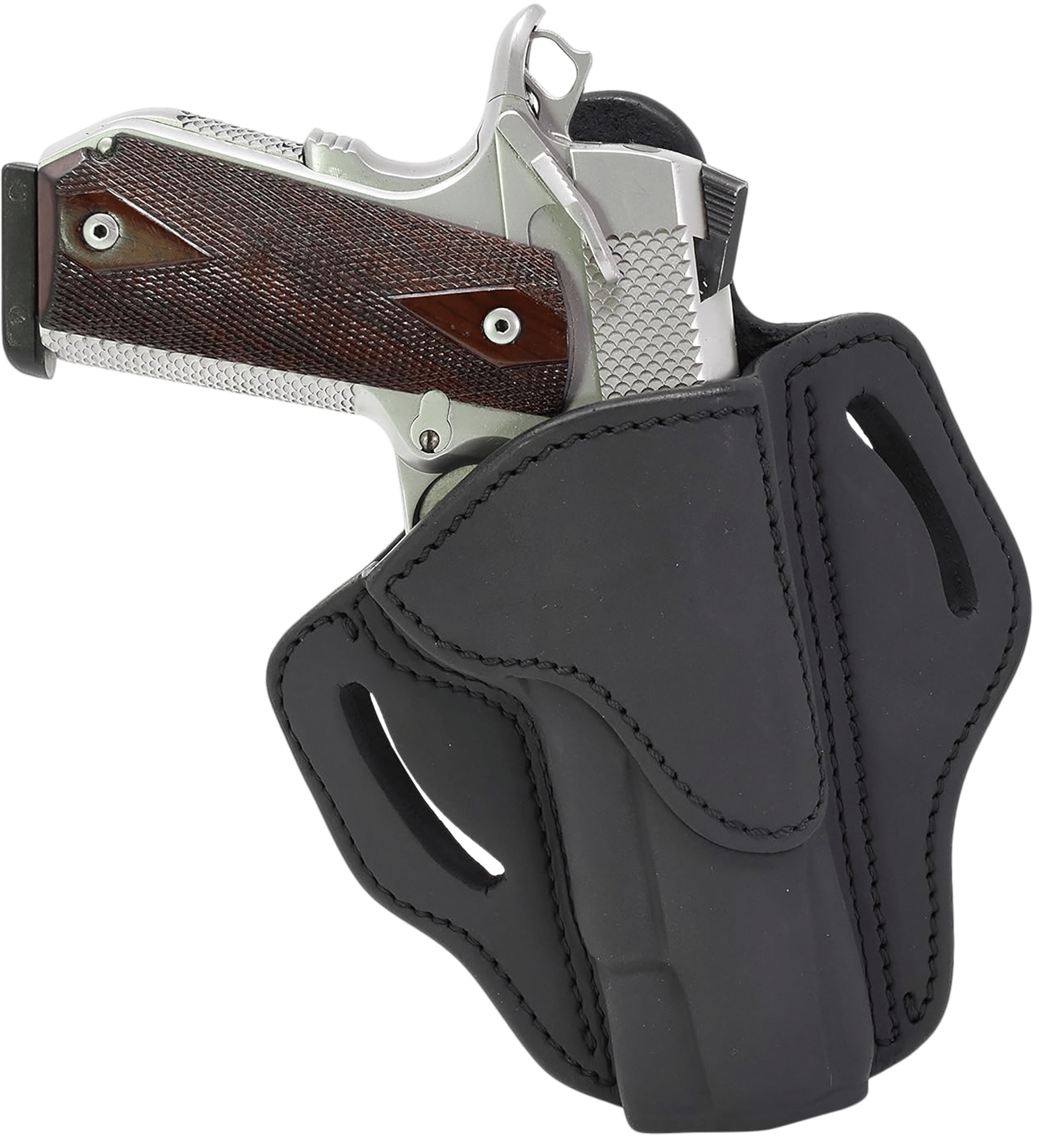 1791 Gunleather BH1SBLR BH1 OWB 01 Stealth Black Leather Belt Slide Fits 4-5" 1911