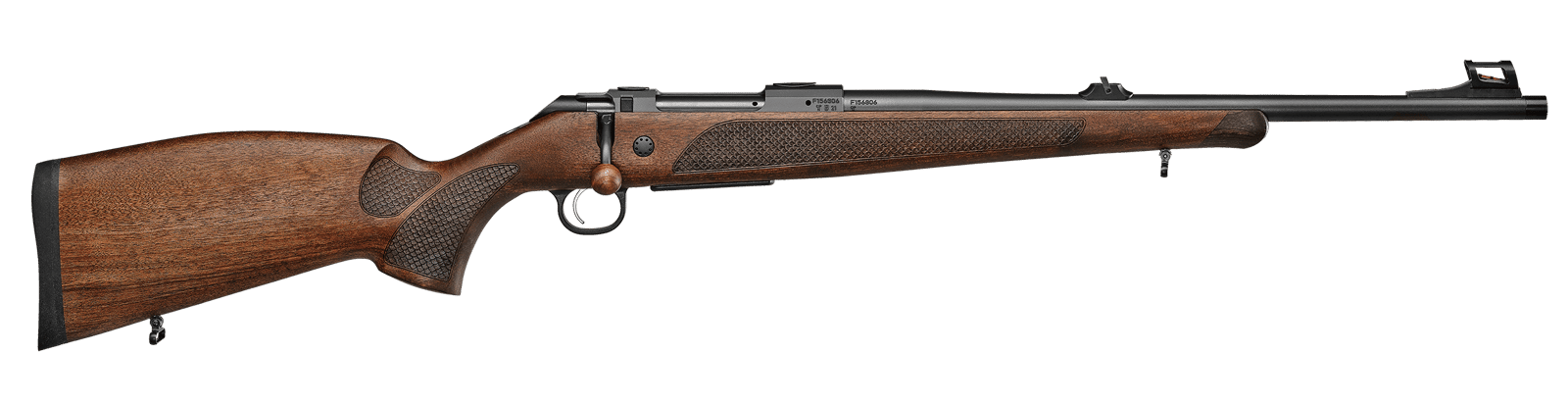 CZ-USA 07309 600+ Lux 300 Win Mag 3+1 24" Black Nitride Threaded Barrel, Black Nitride Steel Drilled & Tapped Receiver, Walnut Fixed Stock