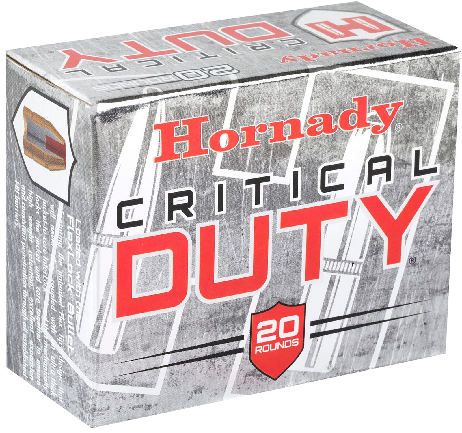 Hornady 90926 Critical Duty 45ACP+P 220gr Hornady FlexLock 20 Per Box/10 Case