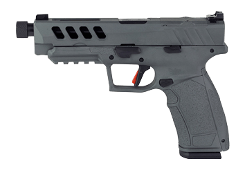 Tisas Arms 15000209 PX-9 Night Stalker 9mm Luger 20+1 5.10" Black Threaded Barrel, Gray Cerakote Carbon Steel Lightening Cut/Optic Cut/Serrated Slide, Gray Cerakote Polymer Frame w/Picatinny Rail, Rub