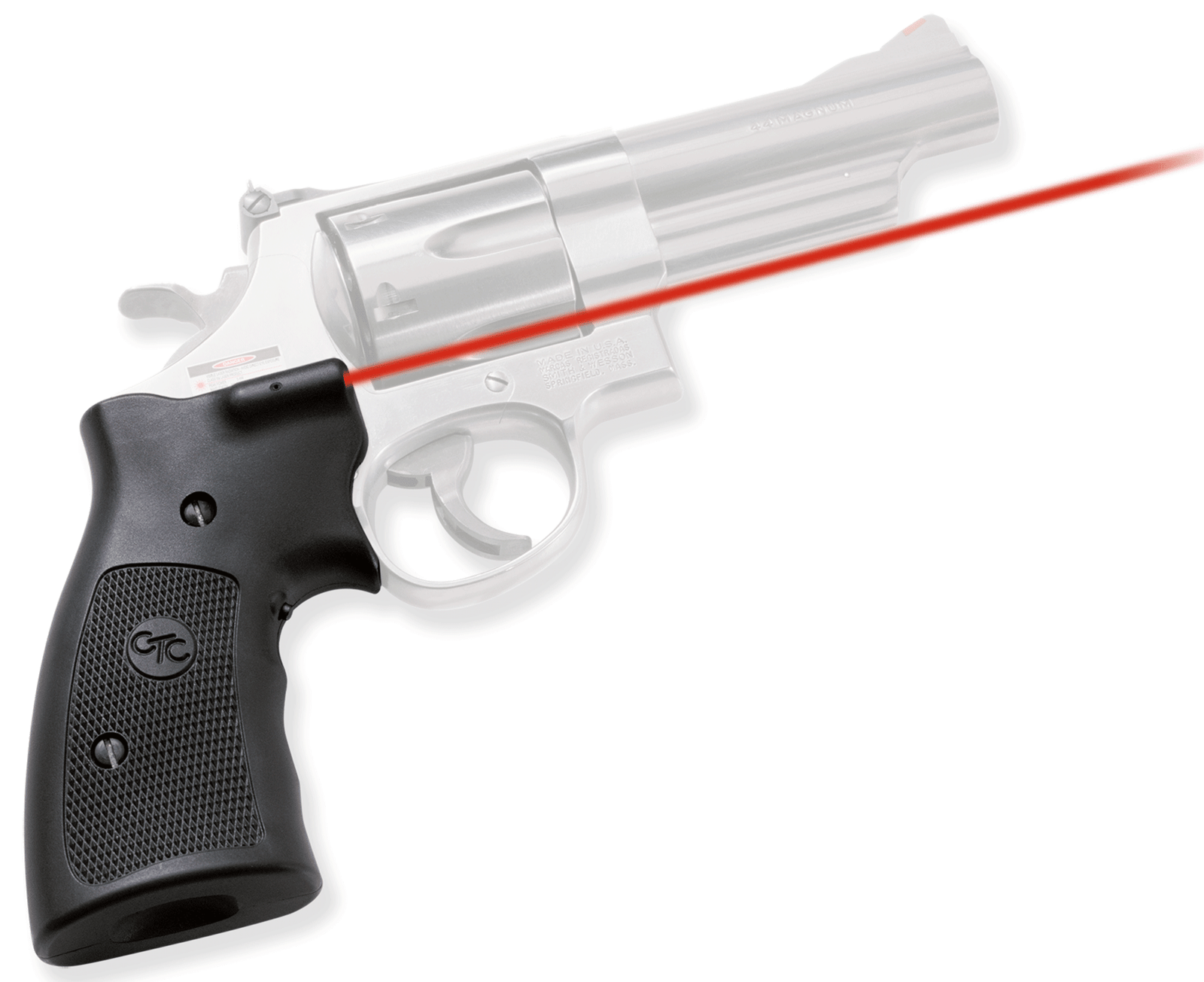 Crimson Trace 011070 Lasergrips Fits S&W K/L & N Frames, Red Laser 633nM Wavelength 5mW Output, Black Polymer
