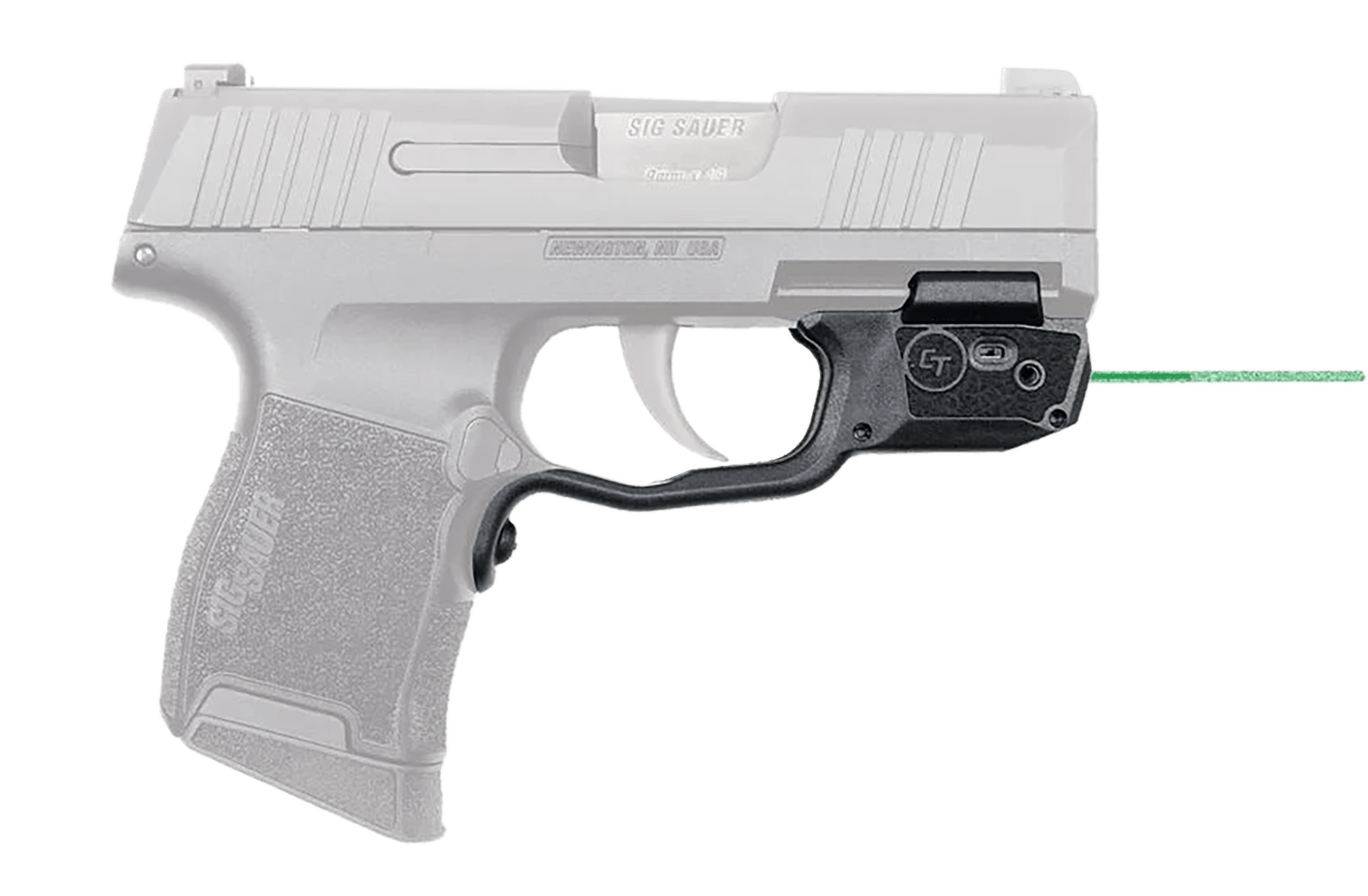 Crimson Trace 0181601 Laserguard Fits Sig P365/P365XL/P365SAS, Green Laser Black Polymer Trigger Guard Mount