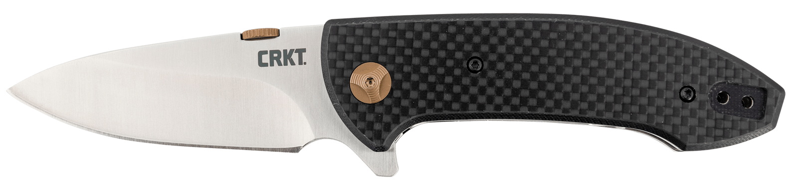 CRKT 4620 Avant 3.18" Folding Spear Point Plain Satin 8Cr14MoV SS Blade/ Black Carbon Fiber/G10 Handle Includes Pocket Clip