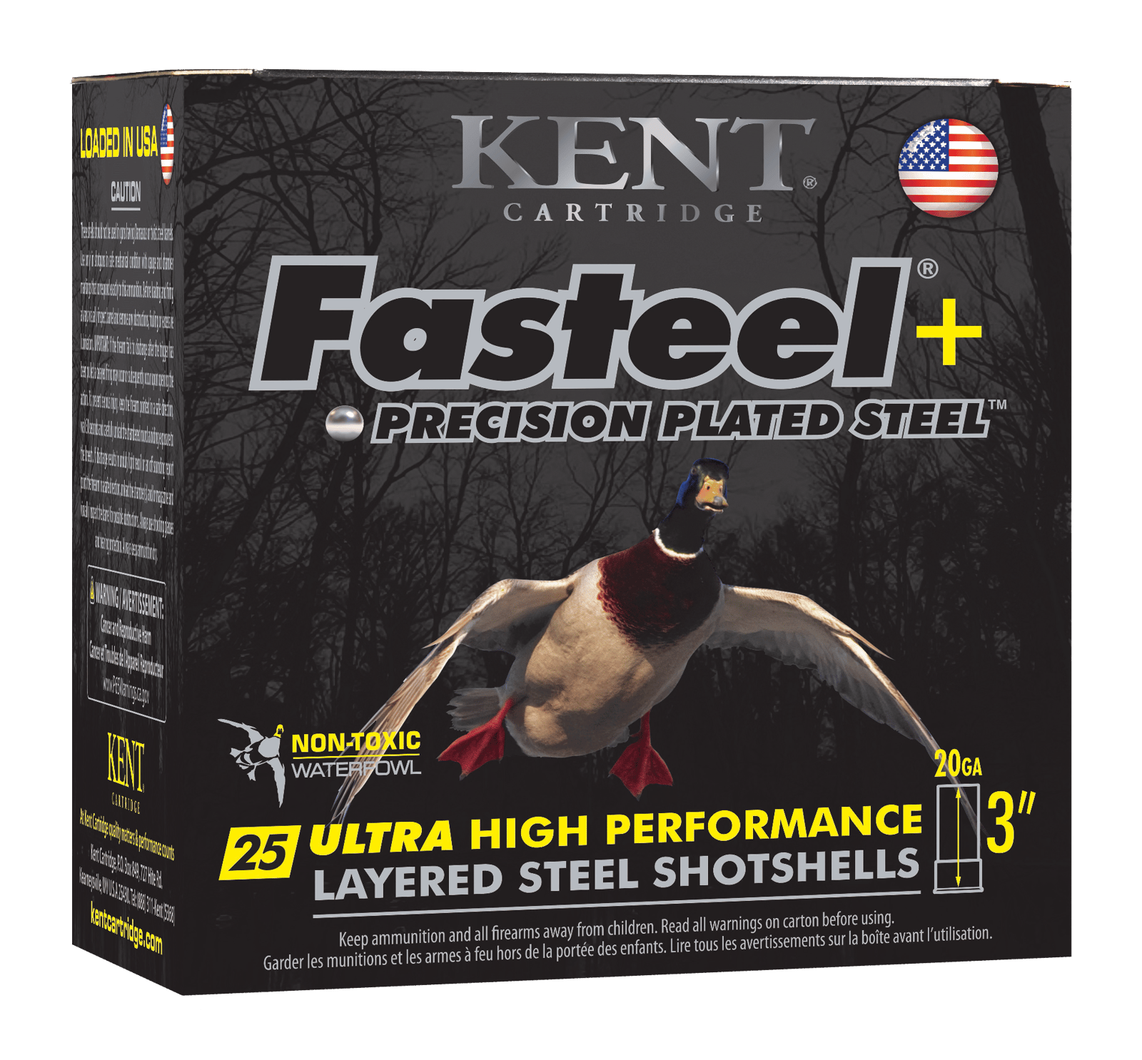Kent Cartridge K203FSP282X4 Fasteel + 20 Gauge 3" 1 oz 2/4 Shot 25 Per Box/ 10 Case