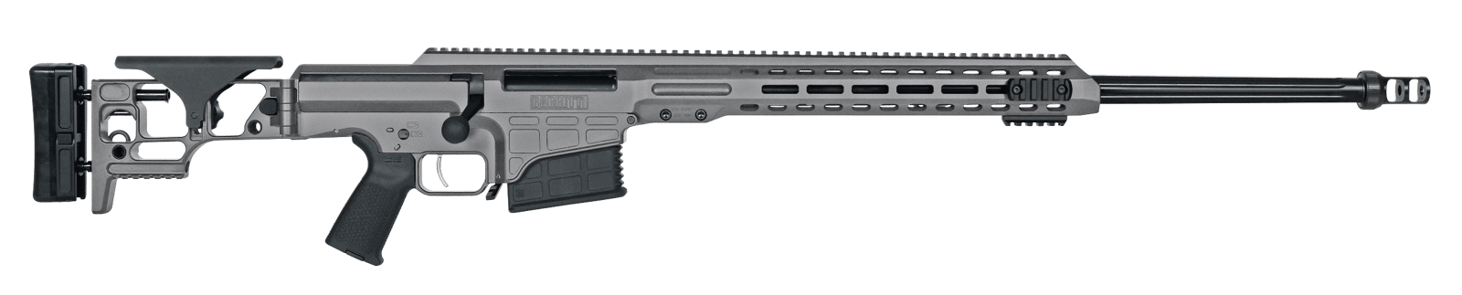 Barrett 18492 MRAD 308 Win 22" 10+1 Gray Rec/Handgaurd Gray Folding w/Adjustable LOP Stock Black Polymer Grip Right Hand