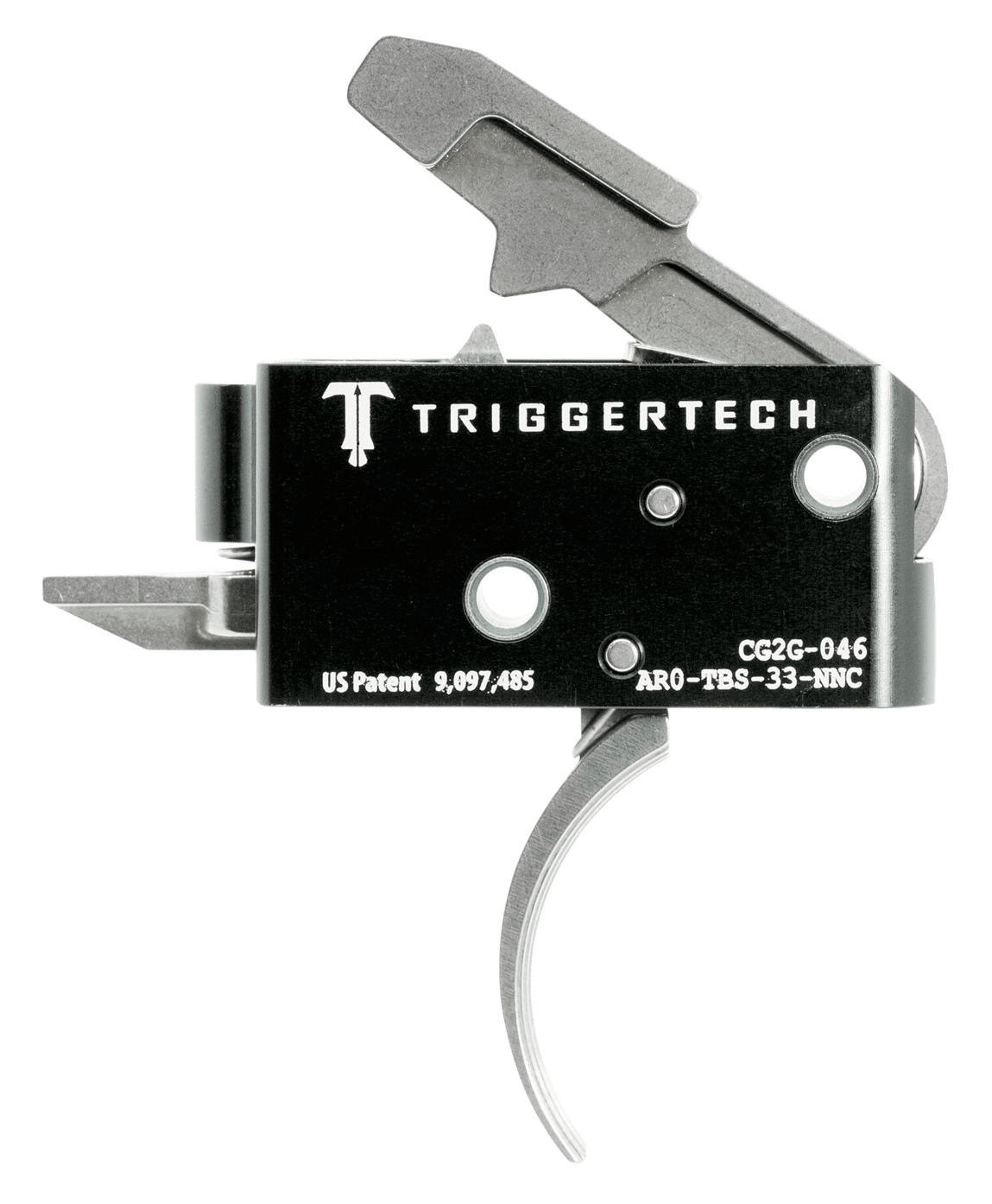 TriggerTech AR0TBS33NNC Competitive Primary Two-Stage Traditional Curved Trigger with 3.50 lbs Draw Weight for AR-15 Right