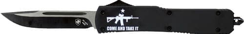 TEMPLAR KNIFE SLIM OTF COME AND TAKE IT AR 3.1" BLACK DP