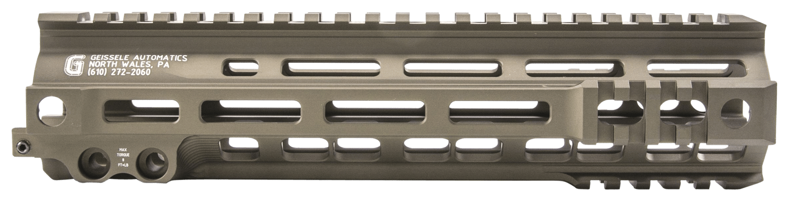 Geissele Automatics 05283S Super Modular Rail MK4 9.30" M-LOK, Desert Dirt Aluminum for AR Platform, Barrel Nut Included