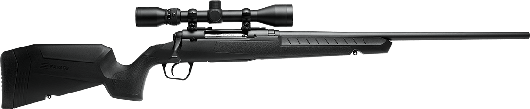 Savage Arms 32006 Axis XP Combo 308 Win 4+1 22" Matte Black Button Rifled Barrel, Matte Black Drilled & Tapped Carbon Steel Receiver, Fixed Sporter Black Synthetic Stock, Weaver 3-9x40mm, Right Hand