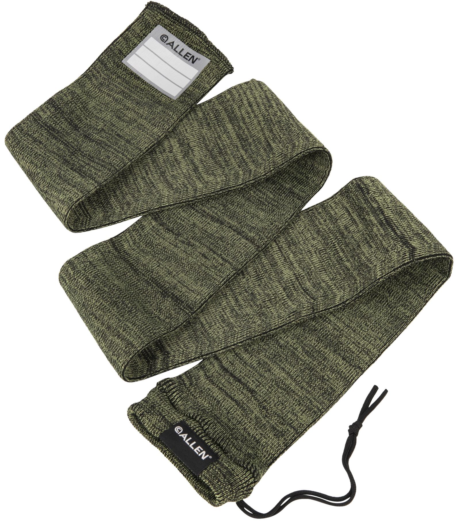 Allen 13171 Stretch Knit Gun Sock Green Silicone-Treated Knit w/Custom ID Labeling Holds Rifles with Scope or Shotguns 52" L x 3.75" W Interior Dimensions