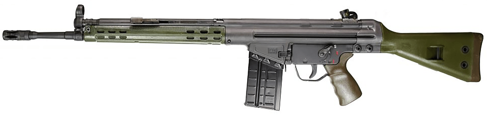 PTR 100 GI *Reconditioned 308 Win,7.62x51mm Nato 18" 20+1, Black Parkerized Reciever, Green Synthetic Furniture (Stock May Be Blemished)