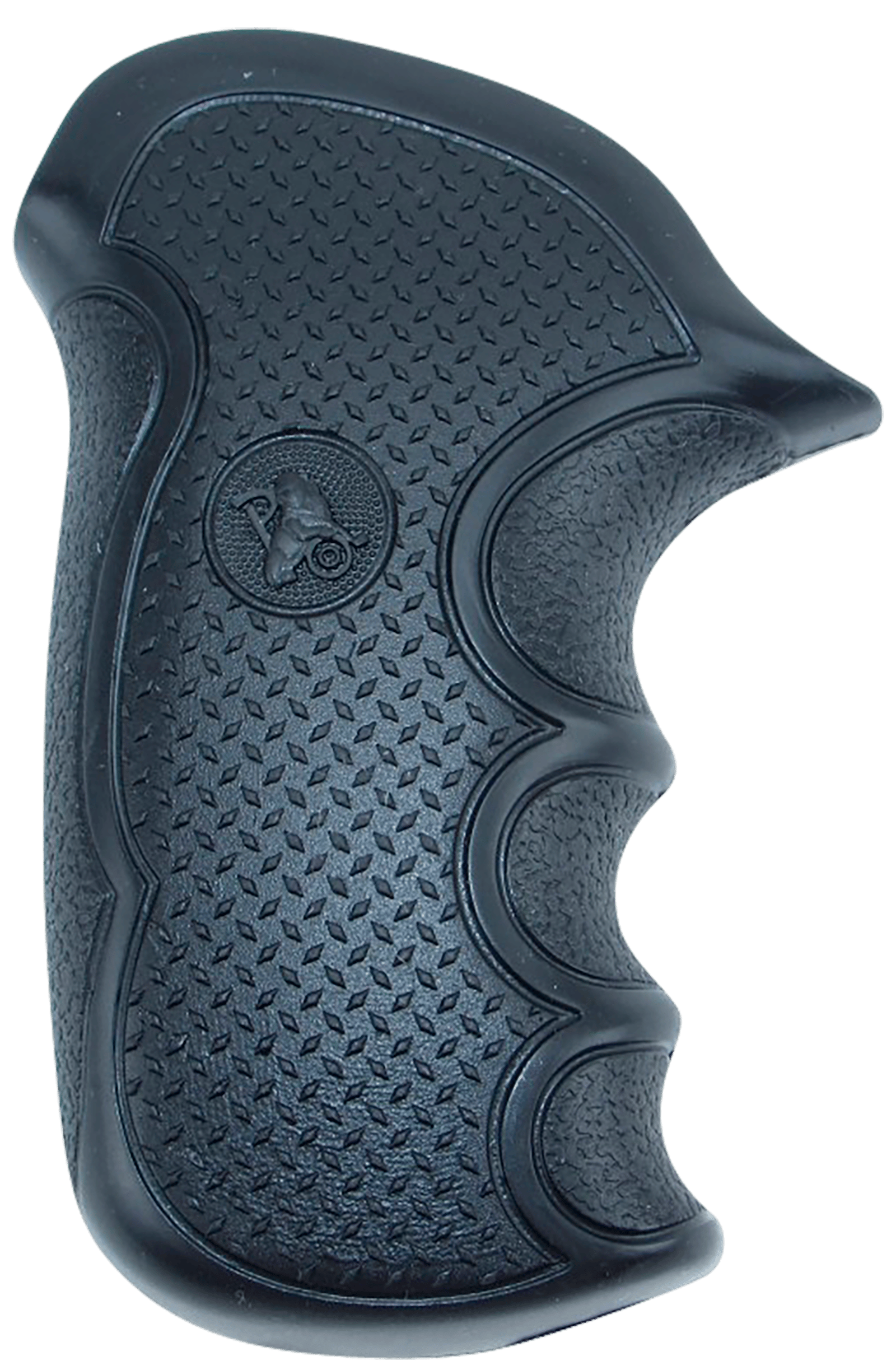 Pachmayr 02475 Diamond Pro Grip Diamond Checkering Black Rubber with Finger Grooves for Taurus Compact Public Defender with Polymer Frame