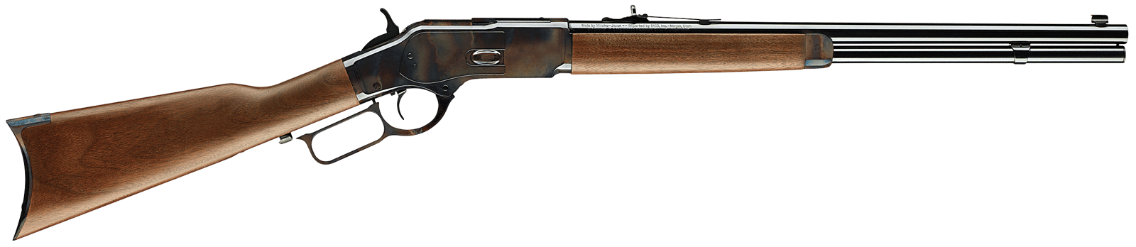 Winchester Repeating Arms 534202140 Model 1873 Short Rifle Full Size 44-40 Win 10+1 20" Brushed Polish Blued Steel Barrel, Color Case Hardened Steel Receiver, Grade III/IV Walnut Straight Grip Stock