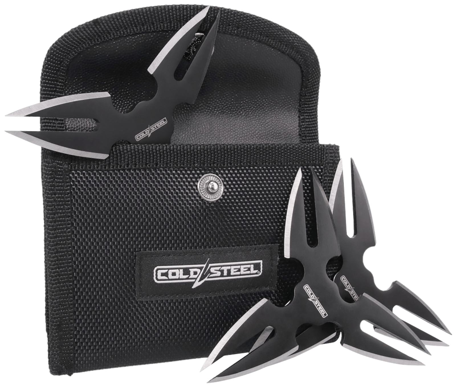 Cold Steel CSTH15STR3PK Throwing Stars Three 1.50" Black Oxide 420 Stainless Steel Blades Includes Sheath