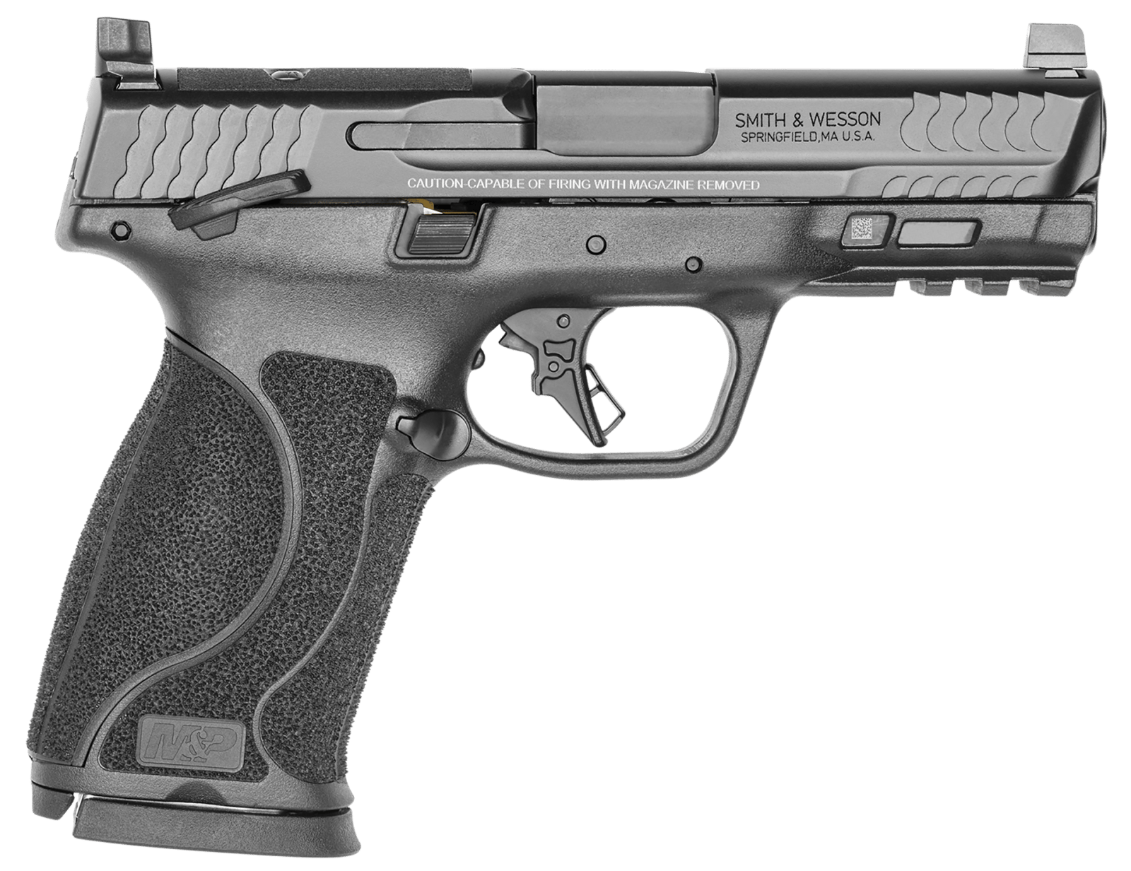 Smith & Wesson 13390 M&P M2.0 Full Size 10mm Auto 15+1, 4" Black Armornite Stainless Steel Barrel & Optic Cut/Serrated Slide, Matte Black Polymer Frame w/Picatinny Rail