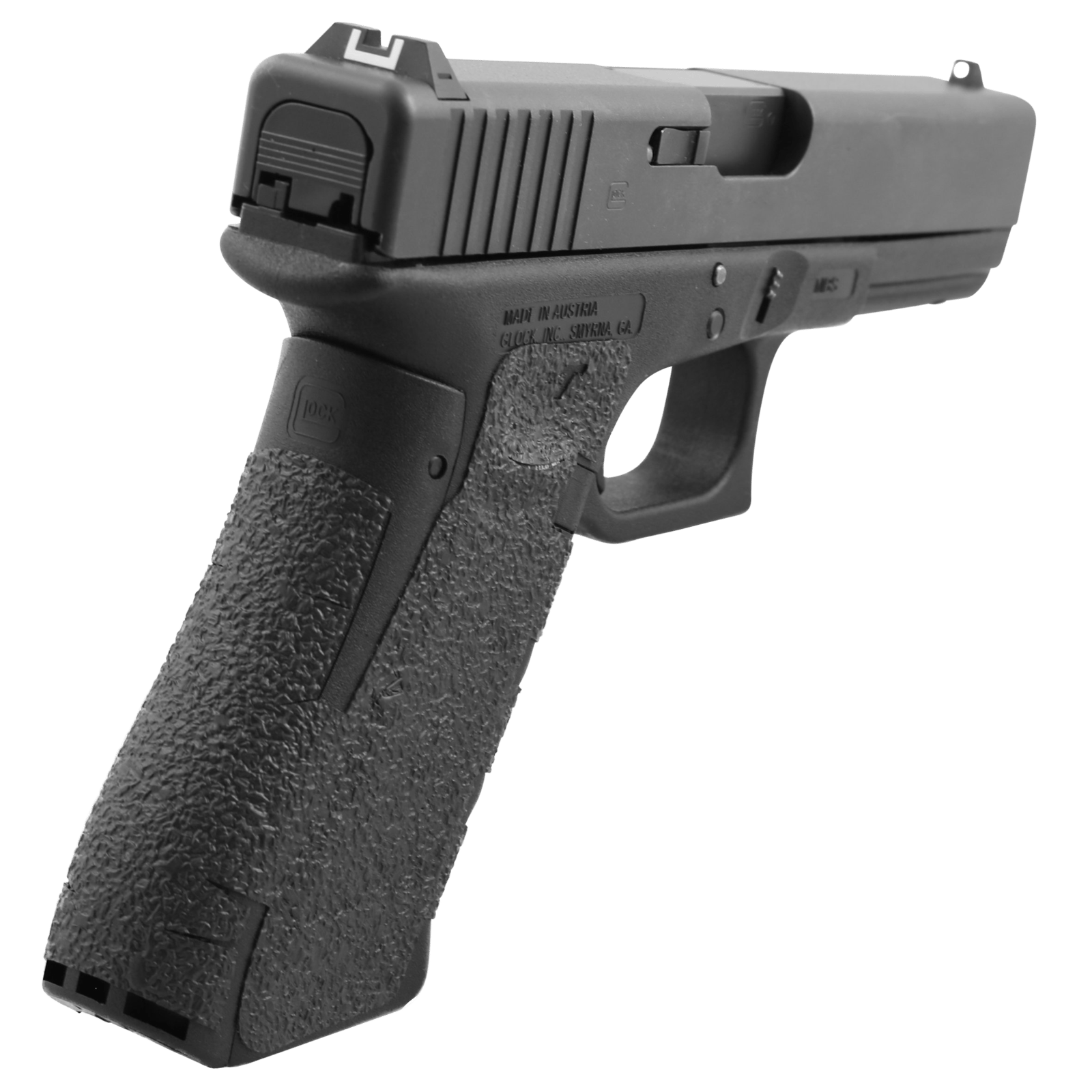 Talon Grips 384R Adhesive Grip Glock Gen5 19/23/25/32/38/44 w/Large Backstrap, Black Textured Rubber