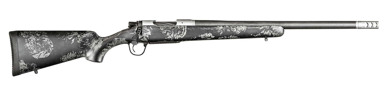 Christensen Arms 8010631801 Ridgeline FFT 7mm PRC 3+1 24" Carbon Fiber Threaded Barrel, Stainless Steel Drilled & Tapped Receiver, Carbon w/Gray Accents Sporter FFT Carbon Fiber Stock