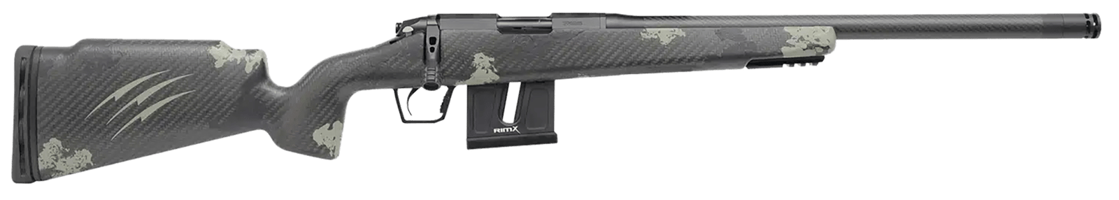 Fierce Firearms FRR17HMR18BF Carbon Razor 17 HMR 10+1 18" Black Cerakote C3 Carbon Fiber Threaded Barrel, Black Cerakote Drilled & Tapped Steel Receiver, LR Raised Negative Comb Forest Camo Carbon Fib