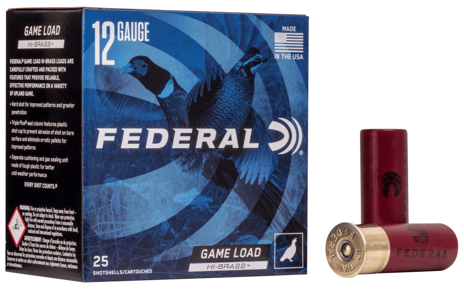 Federal H12675 Game-Shok High Brass 12Gauge 2.75" 1 1/4oz 7.5Shot 25 Per Box/10 Case