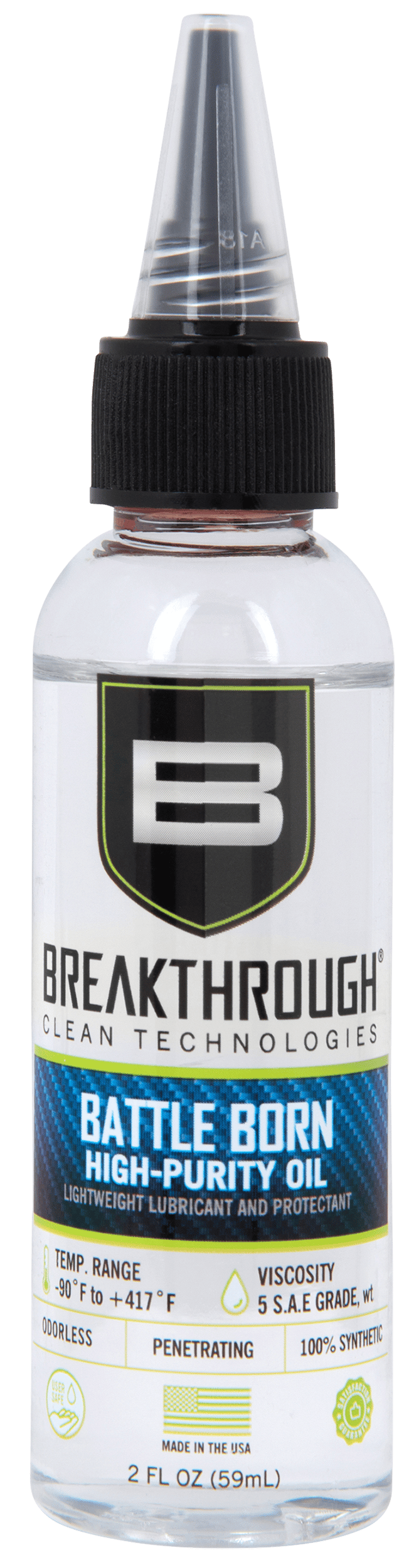 Breakthrough Clean BTO2OZ Battle Born High-Purity Oil 2 oz Squeeze Bottle