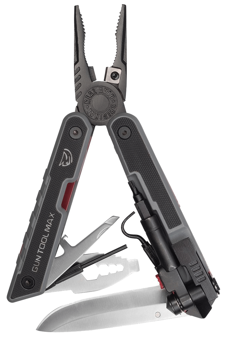 Real Avid AVGTMAX Gun Tool Max Black 3.25" 440 Stainless Steel Plain G10 Black Handle