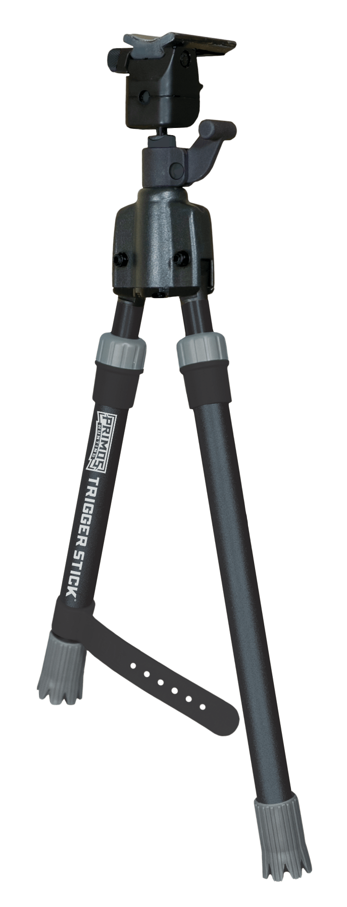 Primos 65825 Trigger Stick Bipod made of Steel with Black & Gray Finish, QD Swivel Stud Attachment Mount Type & Short Height (Clam Package)