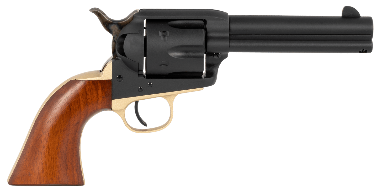 Taylors & Company 550430 Old Randall 357 Mag Caliber with 4.75" Barrel, 6rd Capacity Cylinder, Overall Blued Finish Steel & Walnut Navy Size Grip