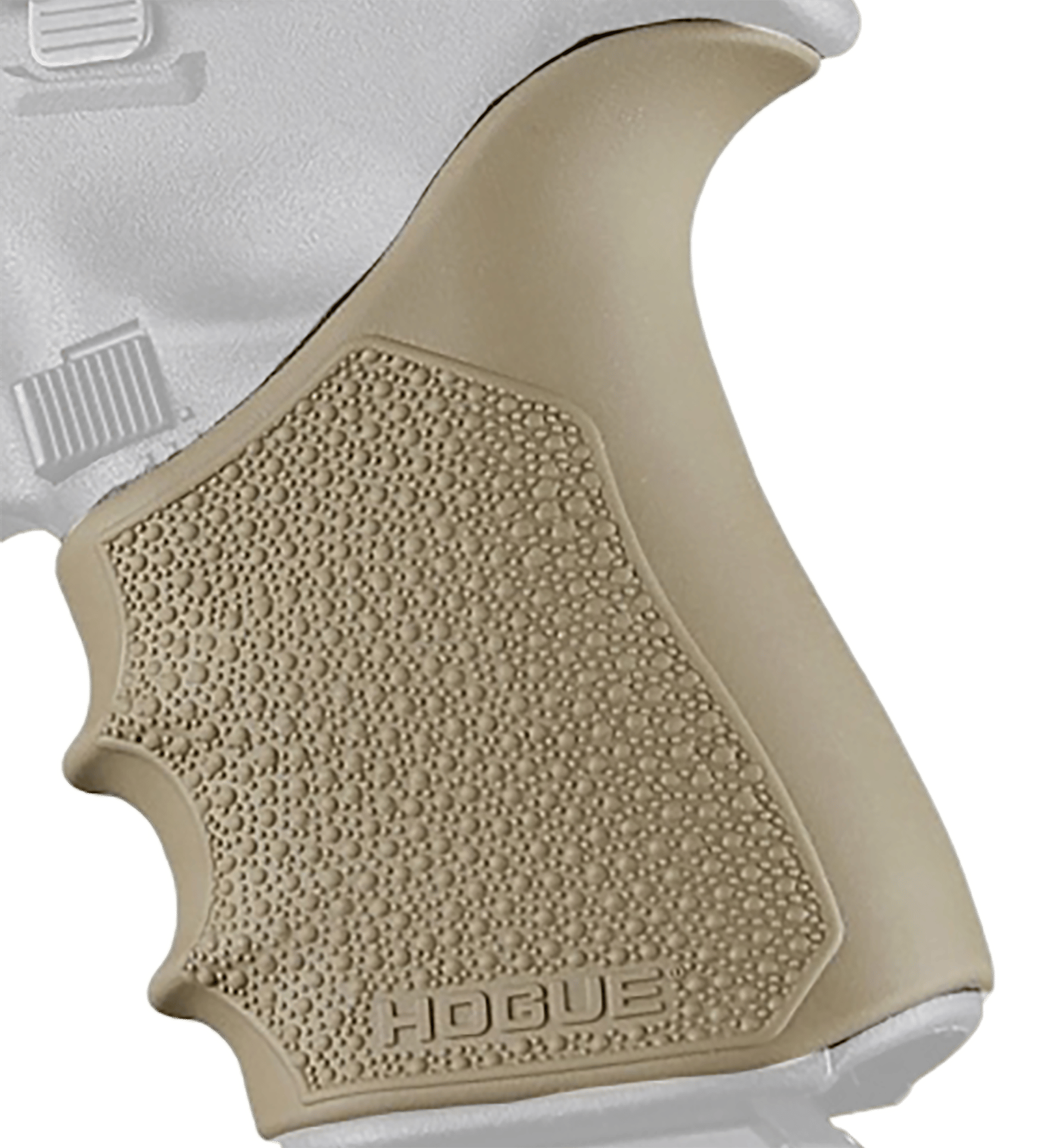 Hogue 17053 Grip Sleeve Handall Beavertail Flat Dark Earth Rubber