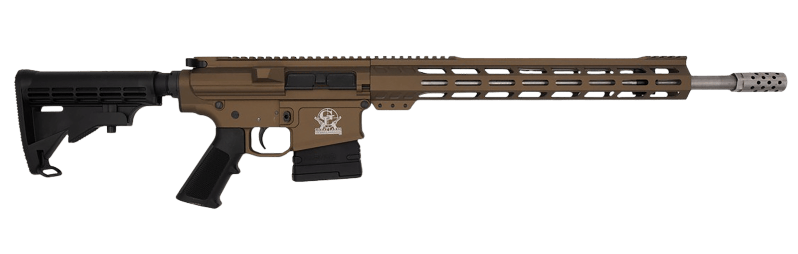 Great Lakes Firearms GL10308SSBRZ GLFA 308 Win 10+1 18" Stainless Threaded Barrel, Bronze Cerakote Picatinny Rail Aluminum Receiver, 6 Position Mil-Spec Black Synthetic Stock, Mil-spec Polymer Grip